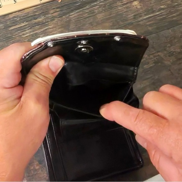 Brown and Black Croc-Embossed Wallet - Picture 8 of 12